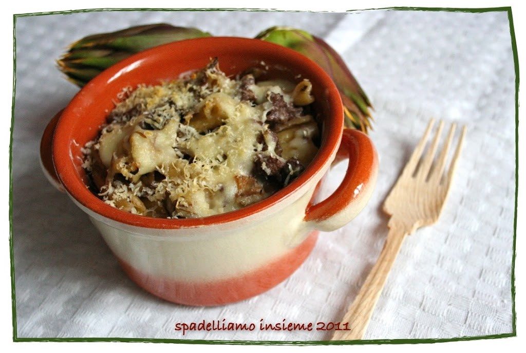 pasta al forno con carciofi pasta al forno con carciofi
