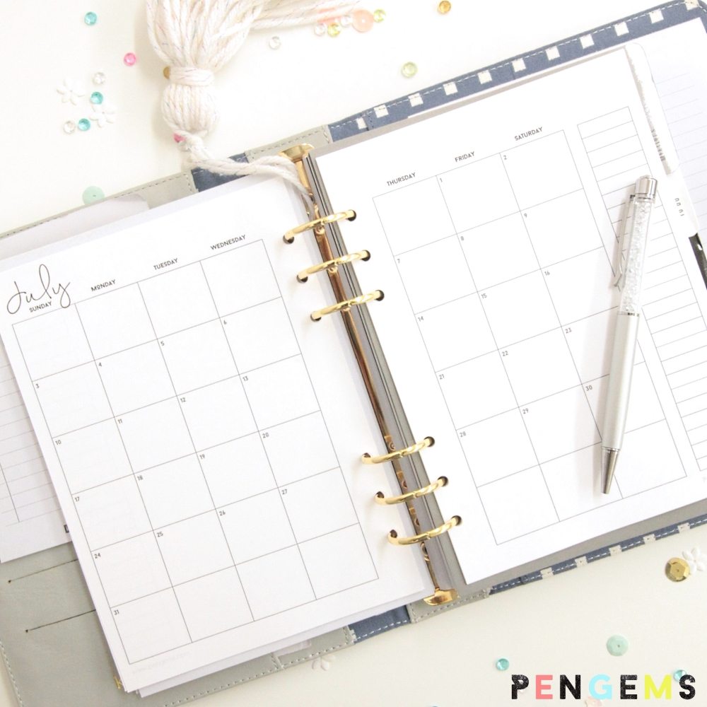 PenGems_A5_Printable_Planner_Insert1