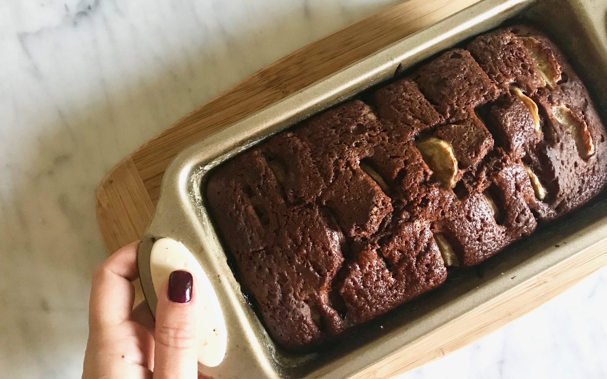 plumcake banana e cioccolato